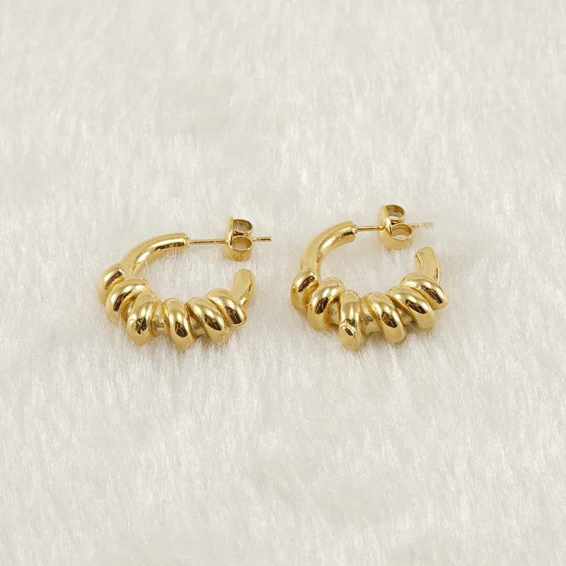 Kira Geometric 18k Gold Plated Earrings
