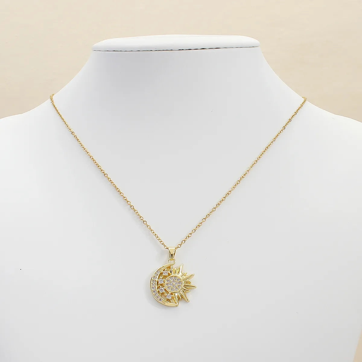 Astra Sun Moon Zircon Necklace
