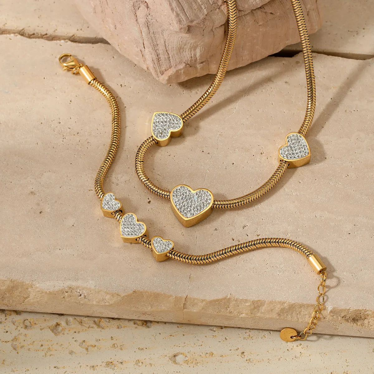 Amora Heart Zircon Jewellery Set