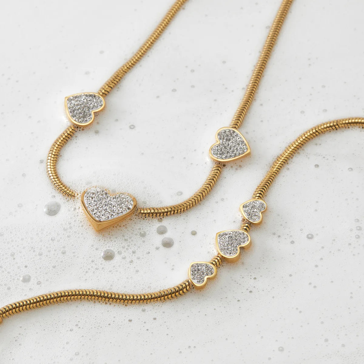 Amora Heart Zircon Jewellery Set